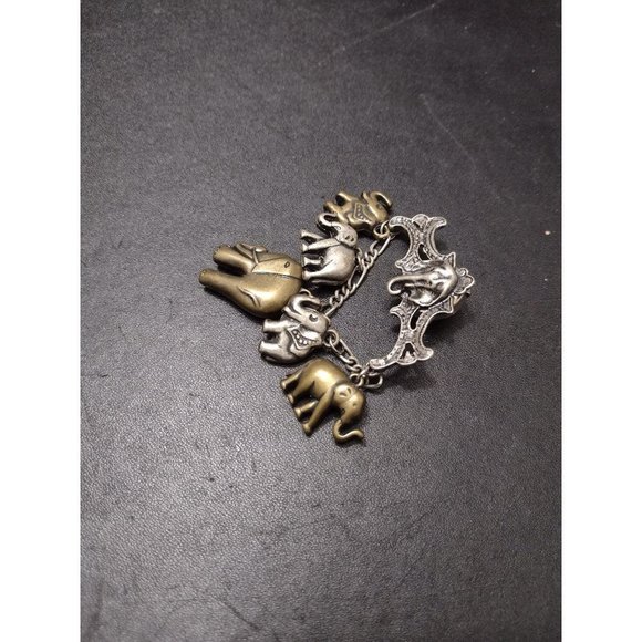 *Sale* Multi tone Elephant brooch - Picture 8 of 9